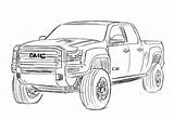 Gmc Sierra Coloring Truck Drawing Clipart Drawings Pages Pencil Car Easy Sketch Sketchite sketch template