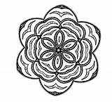 Coloring Pages Abstract Flower Wonderful Illusion Optical sketch template