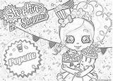 Coloring Pages Popette Shopkins Shoppies Printable Official Colouring Print Ausmalbilder Shopkin Color Sheets Kids Characters sketch template