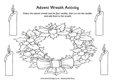 advent wreath printable activity advent coloring advent wreath