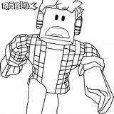 Roblox Coloring Drawing Pages Kids Getdrawings sketch template