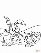 Bunny Coloring Easter Eggs Pages Supercoloring Drawing Printable Colorings sketch template