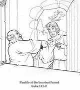 Parable Insistent Seek Knock Rich Parables Friend1 Fool Ministério sketch template