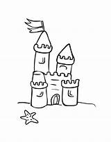 Coloring Sandcastle Castle Sand Pages Printable 59kb 776px Visit Getcolorings sketch template
