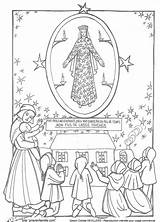 Vierge Sainte Apparitions sketch template