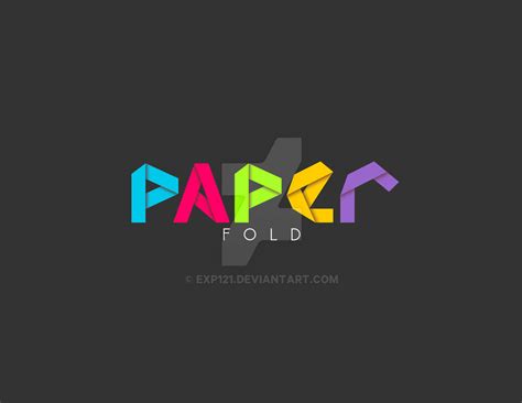 paper fold logo  exp  deviantart