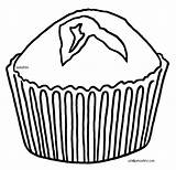 Coloring Pages Muffin Info sketch template