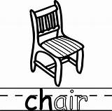 Chair Coloring Abc Teach Wecoloringpage sketch template