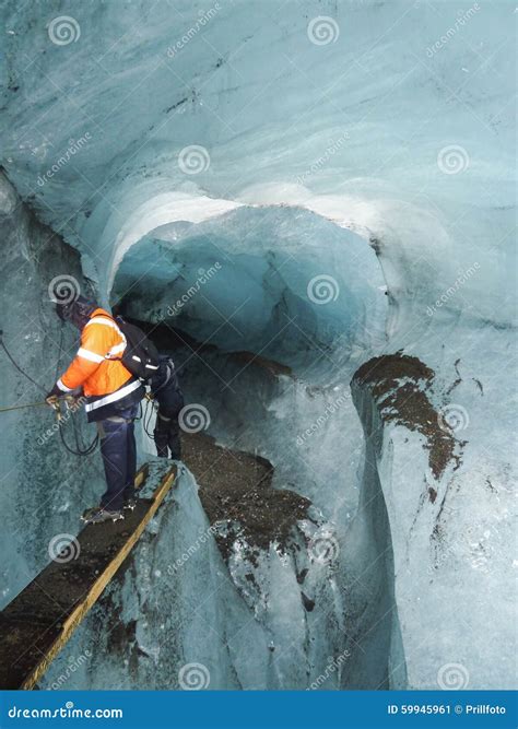 glacier stock image image  fissured natural