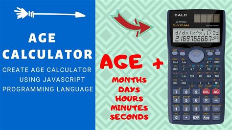 create age calculator  javascriptjs html css  js youtube
