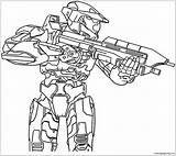 Halo Pages Coloring Knight Color Print sketch template