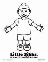 Coloring Little Sikhs Boy Sikh Kids Boys Pages Punjabi Vaisakhi Drawing Worksheets Action Figure Fun sketch template