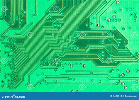 green circuit board stock photo image  green mother
