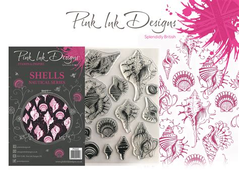pink ink designs stamp set shells  aline kreatief