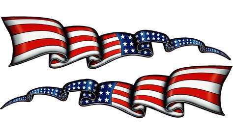 waving american flag stripes pairs decals sticker