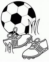 Coloring Pages Football Soccer Ball Foot Previous Shoes sketch template