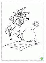Coyote Coloring Pages Wile Dinokids Tunes Looney Wylie Baby Close Template sketch template