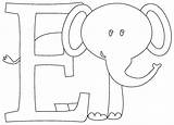 Elephant Coloring Pages Letter Alphabet Preschool Crafts Aa Choose Board sketch template
