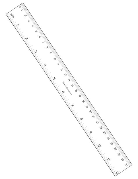 printable ruler inches  cm paper trail design