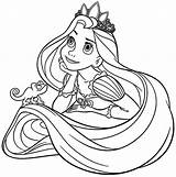 Rapunzel sketch template