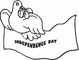 Independence Coloring India Clipart Republic Outline Clip Dove Drawing Cliparts Line Indian Kids Pages Color Printable Print 15th Air Show sketch template