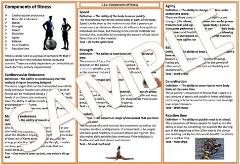 gcse pe components  fitness teaching resources