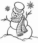 Snowman Characters Coloring sketch template