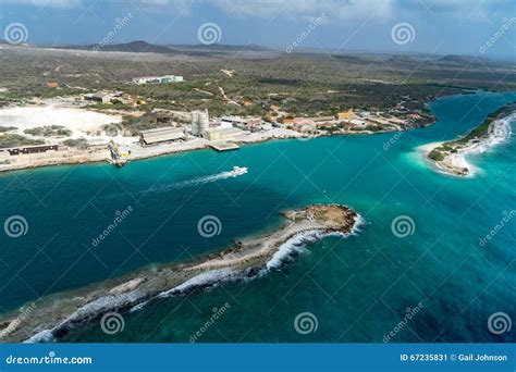 helicopter ride curacao fuik bay stock image image  historic golf