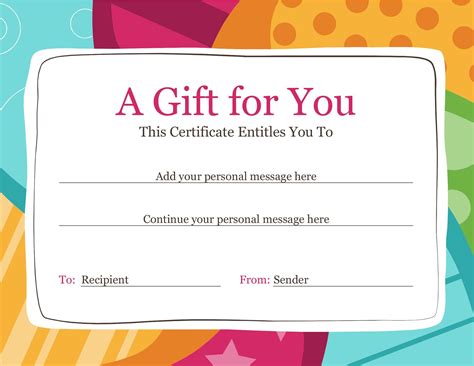 custom gift certificate template printable microsoft sixteenth