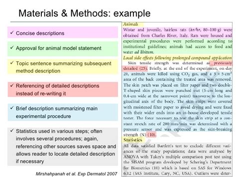 descriptive essay materials  methods  research paper sample