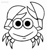 Crab Coloring Pages Kids Outline Drawing Cartoon Cute Color Printable Cool2bkids Print Hermit Drawings Animal Crabs Sea Sheet Preschool Animals sketch template