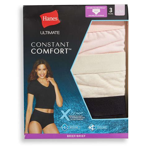 hanes womens ultimate  temp briefs  pack bobs stores