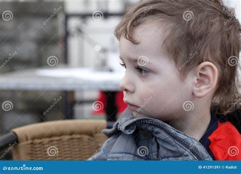 portrait  boy  profile stock image image  pensive