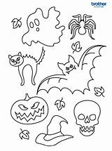 Halloween Coloring Colouring Pages Printable Template Designs sketch template