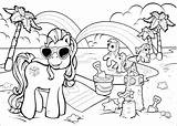 Coloring Beach Pages Summer Vacation Printable House Little Pony Color Friends Scene Disney Basic Kids Plants Adults Colouring Themed Items sketch template