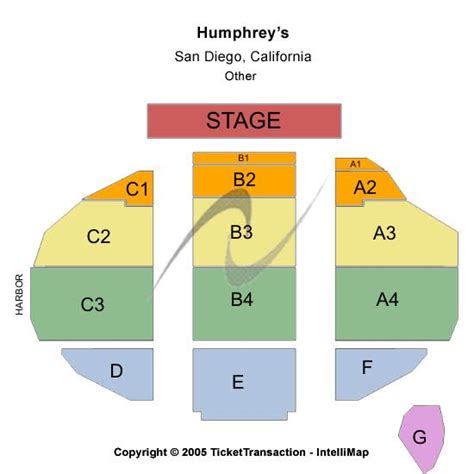 humphreys    bay seating chart  section  row