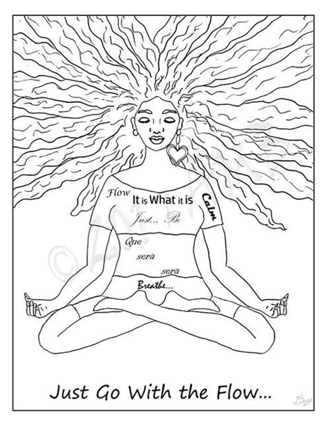 flow coloring page etsy