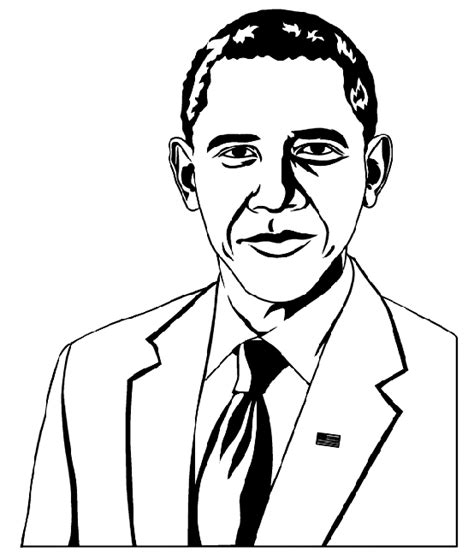 president obama coloring page coloring book