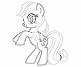 Pony Little Applejack Coloring Random sketch template