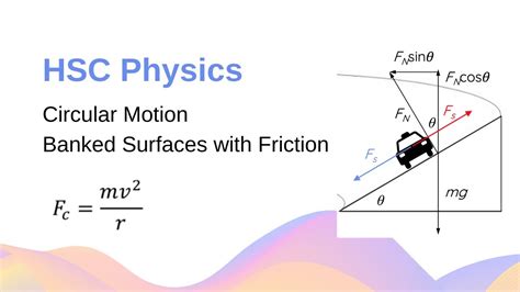 circular motion  banked surfaces  friction hsc physics youtube