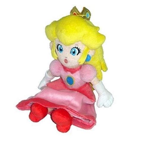 Princess Peach Plush 8in New Nintendo Super Mario Bros Sanei Toy Doll