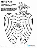 Dental Coloring Kids Pages Teeth Health Printable Hygiene Maze Preschool Tooth Google Search Printables Sheets Dentist Print Activities Month Oral sketch template