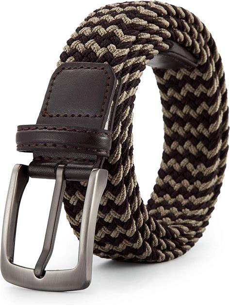 amazoncom woven elastic braided belt  men fabric stretch casual