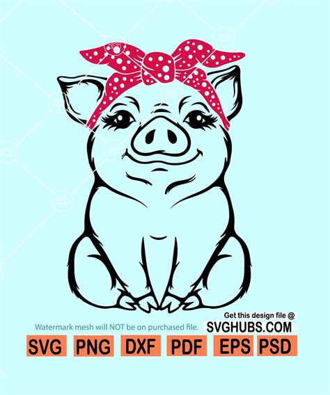 sublimation design png pig dxf pig svg cut file pig clipart cute baby