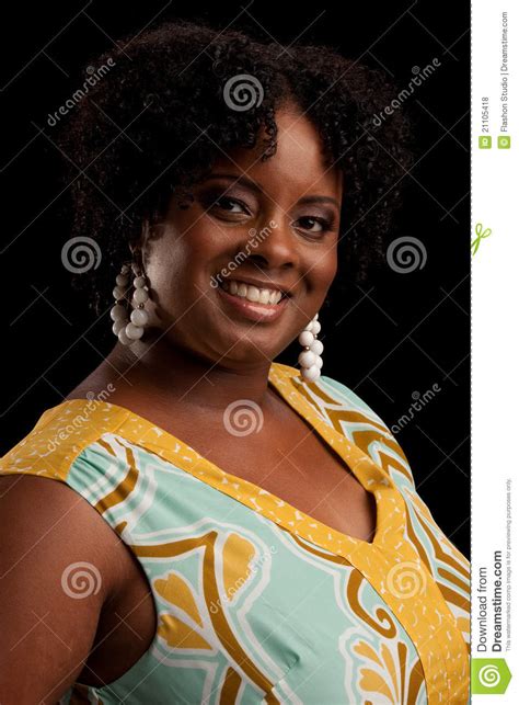 african american plus size female fashion model stock