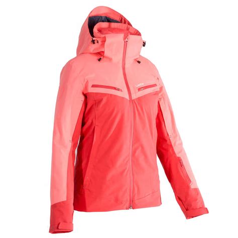 wedze  womens  mountain ski jacket coral
