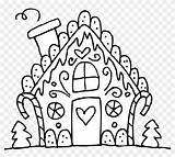 House Clipart Gingerbread Winter Christmas Coloring Pages Cute Transparent Printable Library Pngfind sketch template