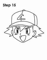 Ketchum Pokemon Malen Pikachu Desenhar Aprendendo Easydrawingtutorials Schritt sketch template
