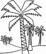 Palm Tree Coloring Pages Trees Branch Coconut Date Drawing Print Colouring Outline Sheet Printable Kids Easy Lot Color Getdrawings Line sketch template