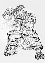 Warcraft Drawing Orc Shaman Drawings Paintingvalley Fan sketch template